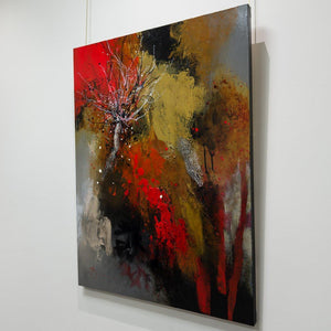 Ariane Dubois Arborescence No. 1 - A Flanc de Rouge | 48" x 36" Mixed Media on canvas