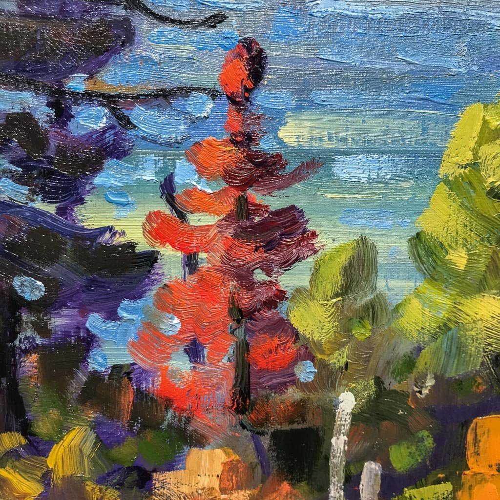 Autumn, Sproat Lake | 12" x 16" Oil on Board Rod Charlesworth