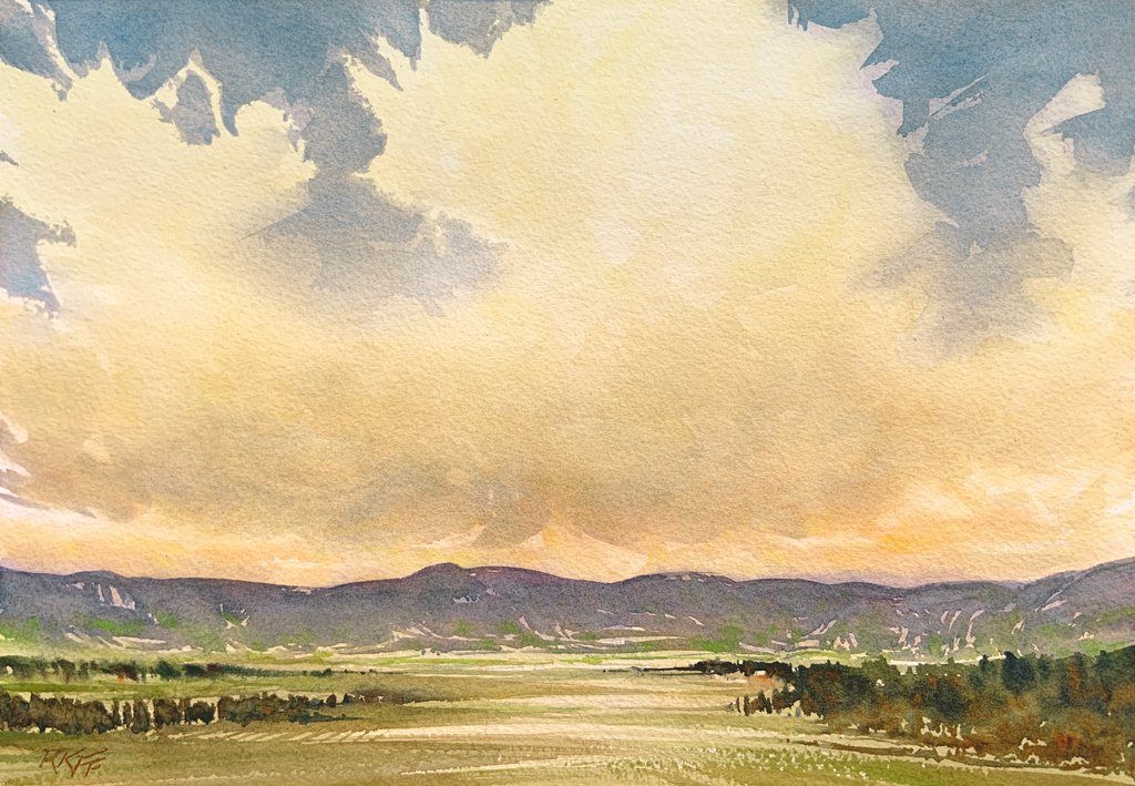 Ken Faulks Big Valley | 9" x 13" Watercolour