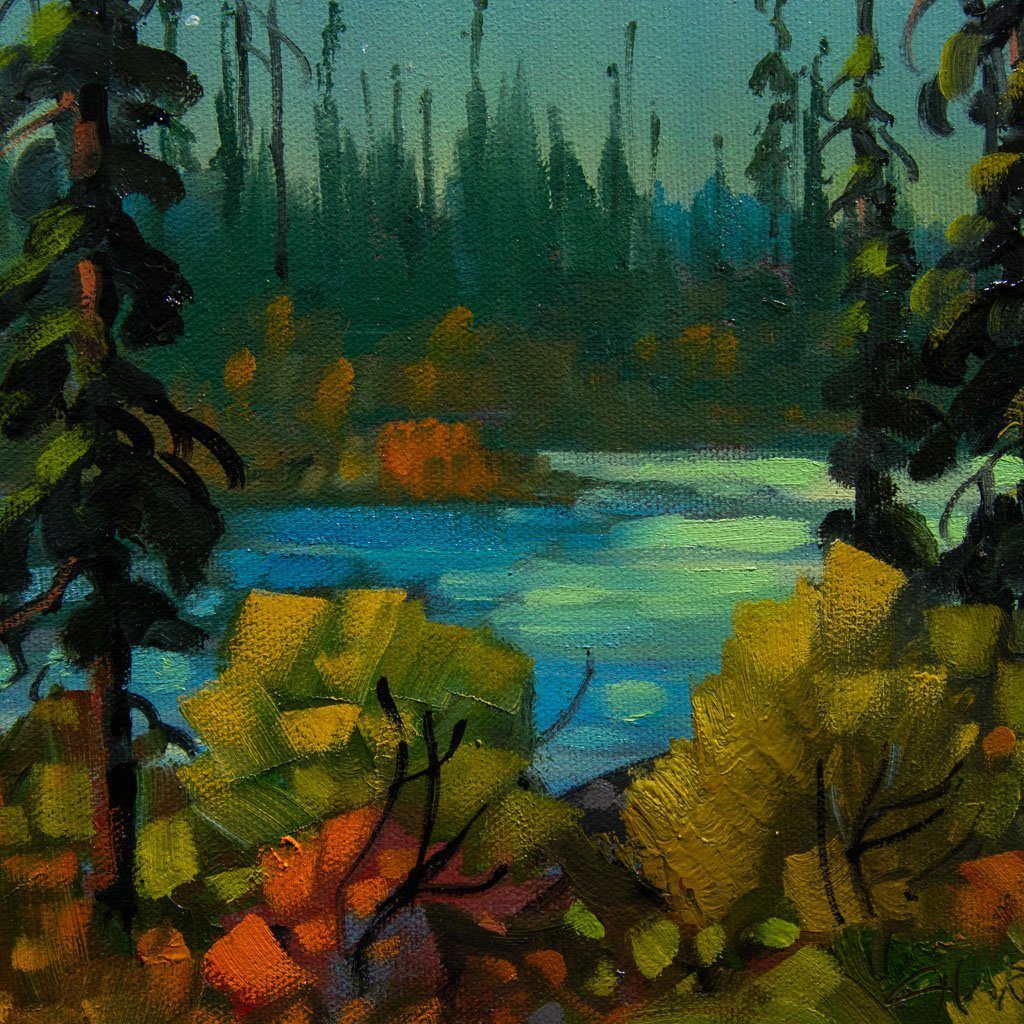 Blue Northern | 16" x 16" Oil on Canvas Rod Charlesworth