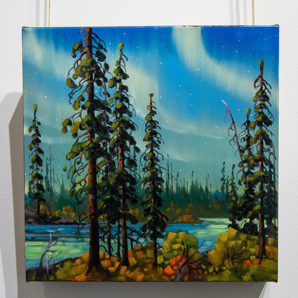 Blue Northern | 16" x 16" Oil on Canvas Rod Charlesworth