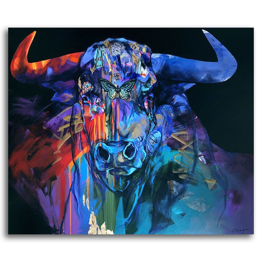Blue transition Mixed Media on canvas Annabelle Marquis