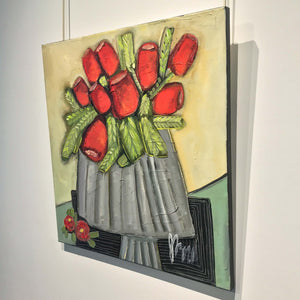 Josée Lord Bouquet dans un Pot | 24" x 24" Acrylic on Canvas