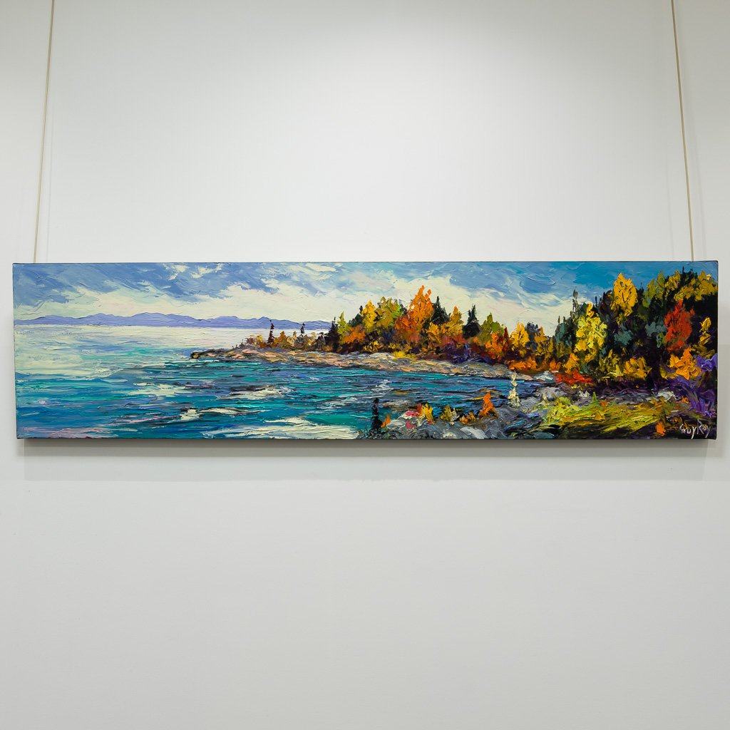 Cap Aux Oies | 18" x 72" Oil on Canvas Guy Roy