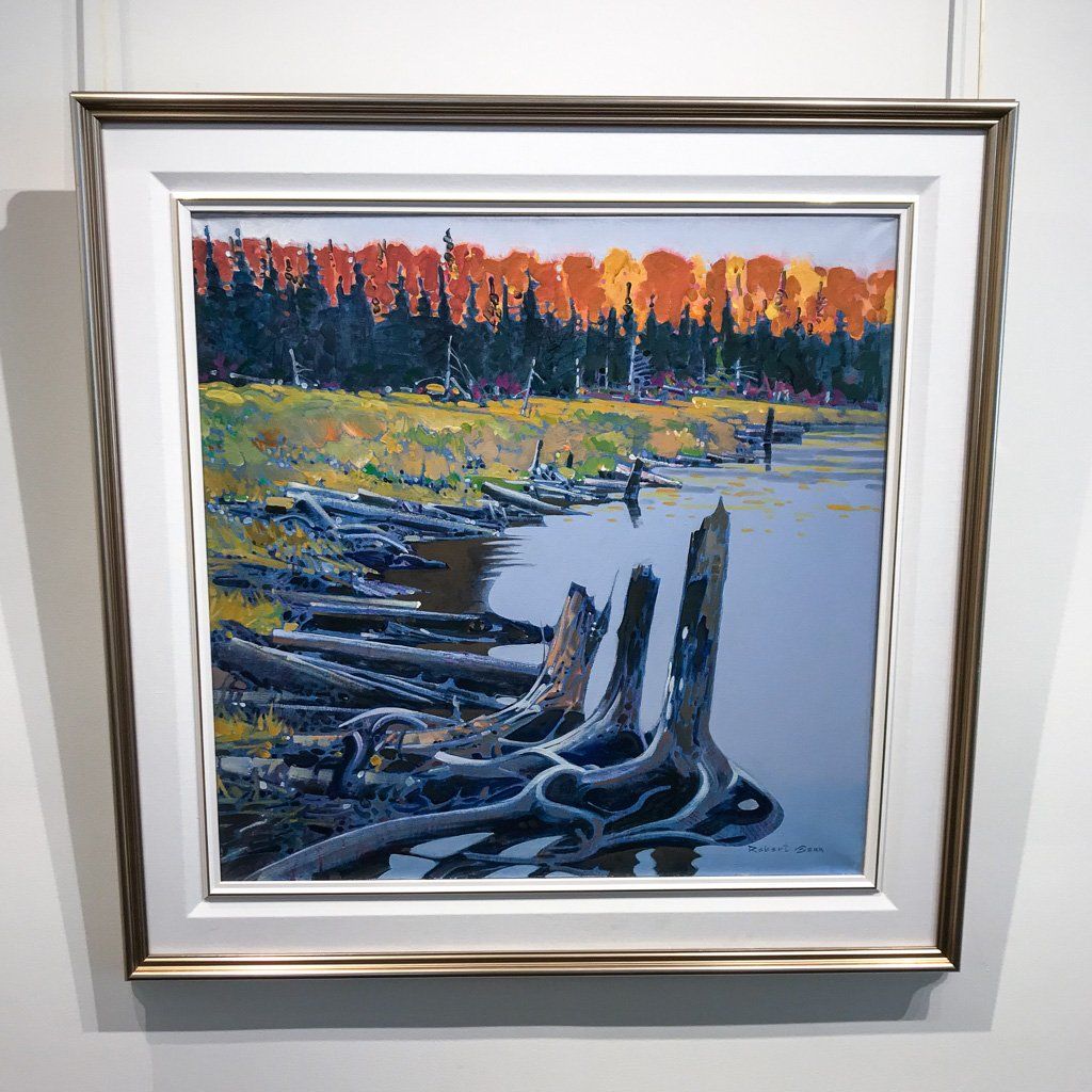 Robert Genn Evening, Canoe Lake Algonquin Park ON (1990) | 30" x 30" Acrylic on Canvas