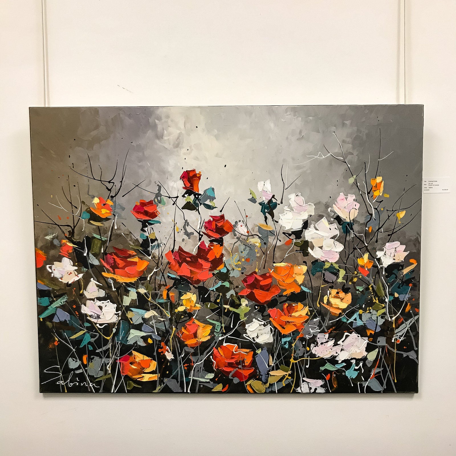 Evening Roses | 36" x 48" Acrylic on Canvas Sabina