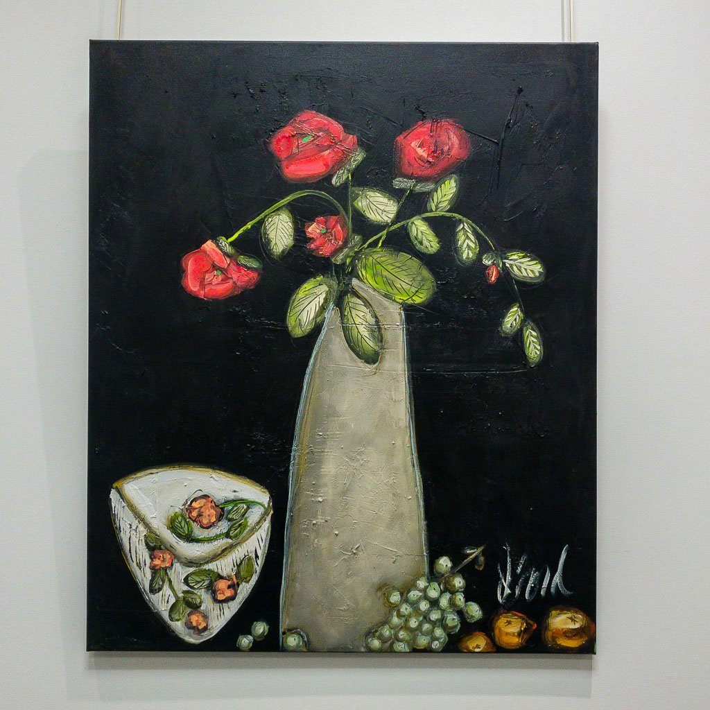 Flowers and Fruits | 36" x 30" Acrylic on Canvas Josée Lord