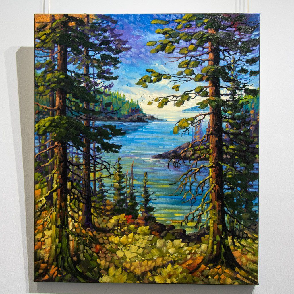 Haida Shores, Summer Calm | 36&quot; x 30&quot; Oil on Canvas Rod Charlesworth
