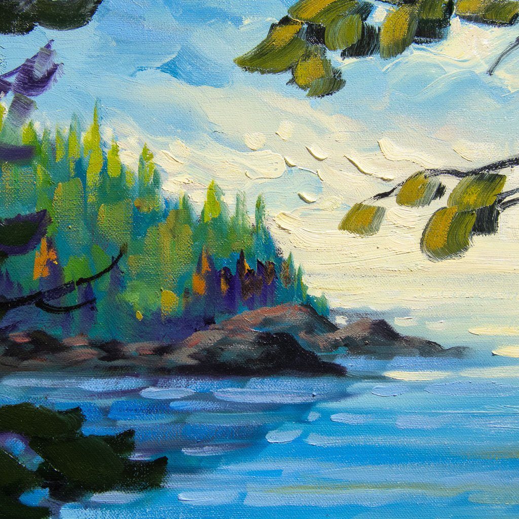 Haida Shores, Summer Calm | 36" x 30" Oil on Canvas Rod Charlesworth