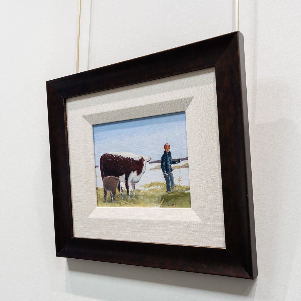 Here is a fresh bale of hay | 8" x 10" Oil on Board Peter Shostak