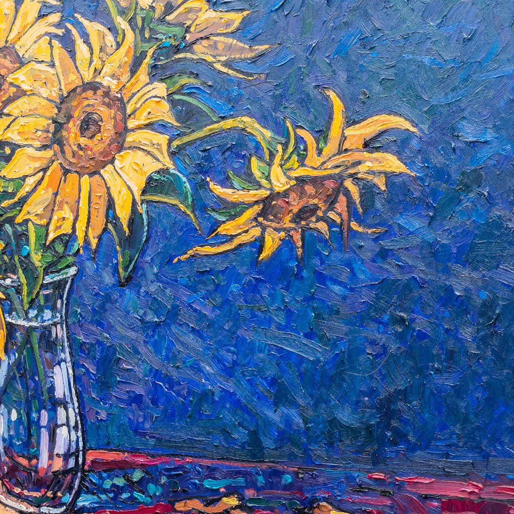 Still Life Sunflowers | 36" x 48" Oil on Canvas Ryan Sobkovich