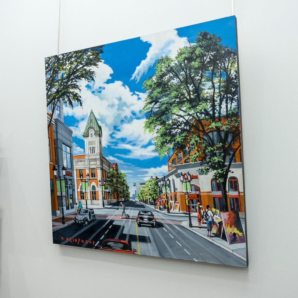 Summer on White Avenue | 36" x 36" Acrylic on Canvas Fraser Brinsmead