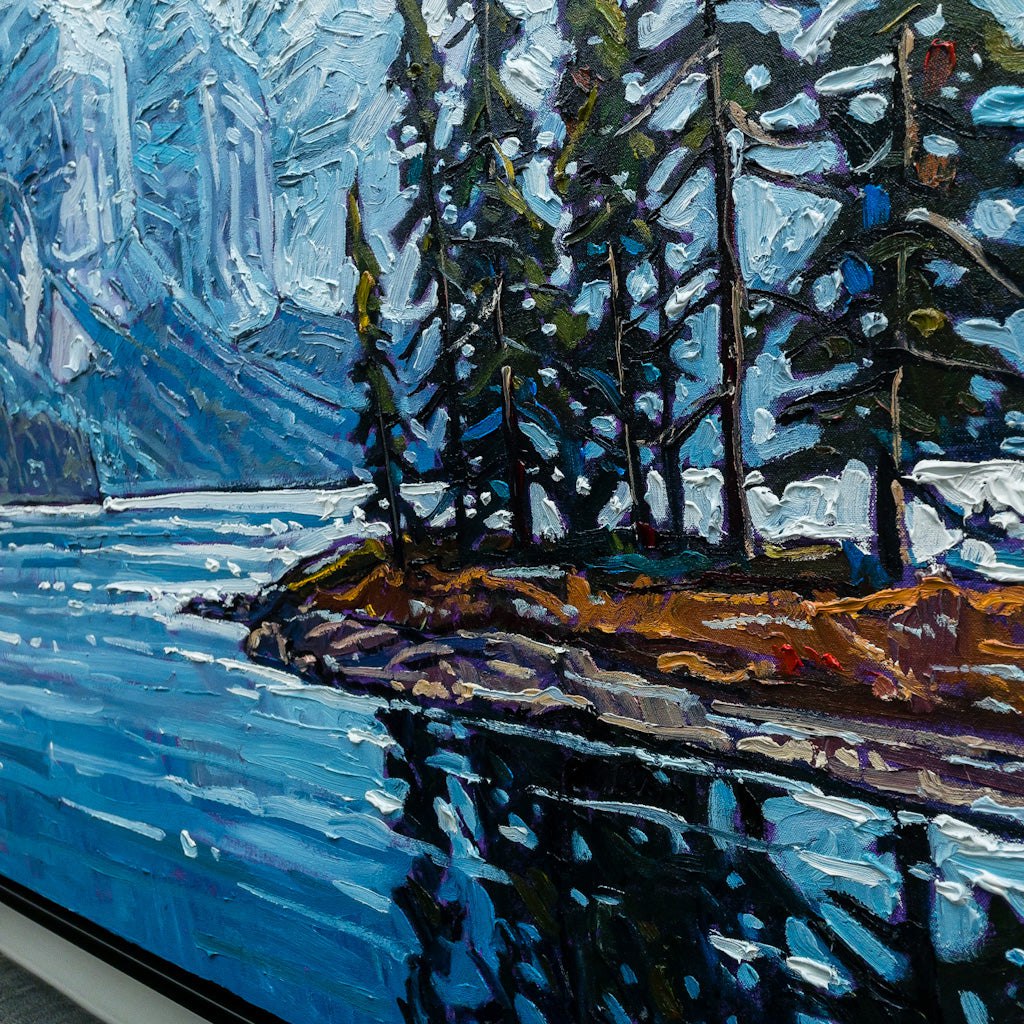 Spirit Island Reflections | 40" x 72" Oil on Canvas Ryan Sobkovich