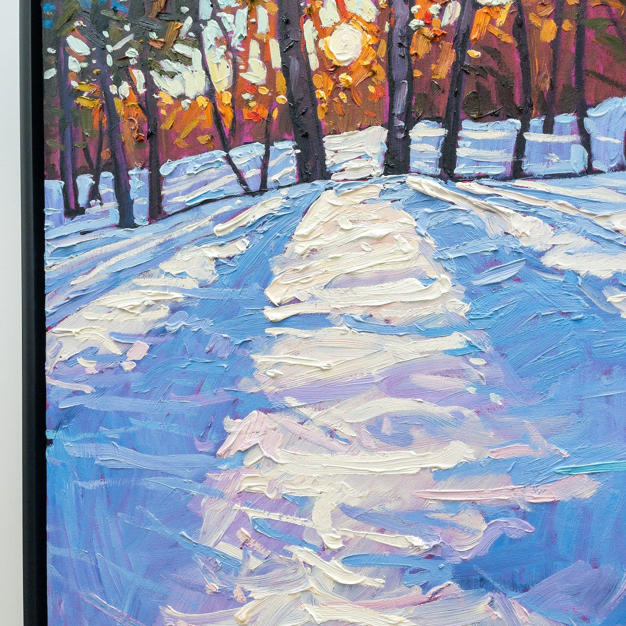 Ryan Sobkovich Vivid Shadows on the Snow | 36" x 24" Oil on Canvas
