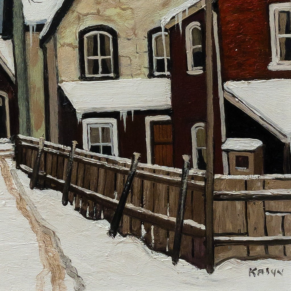 Lane to Wellesley Street | 12" x 10" Oil on Board John Kasyn