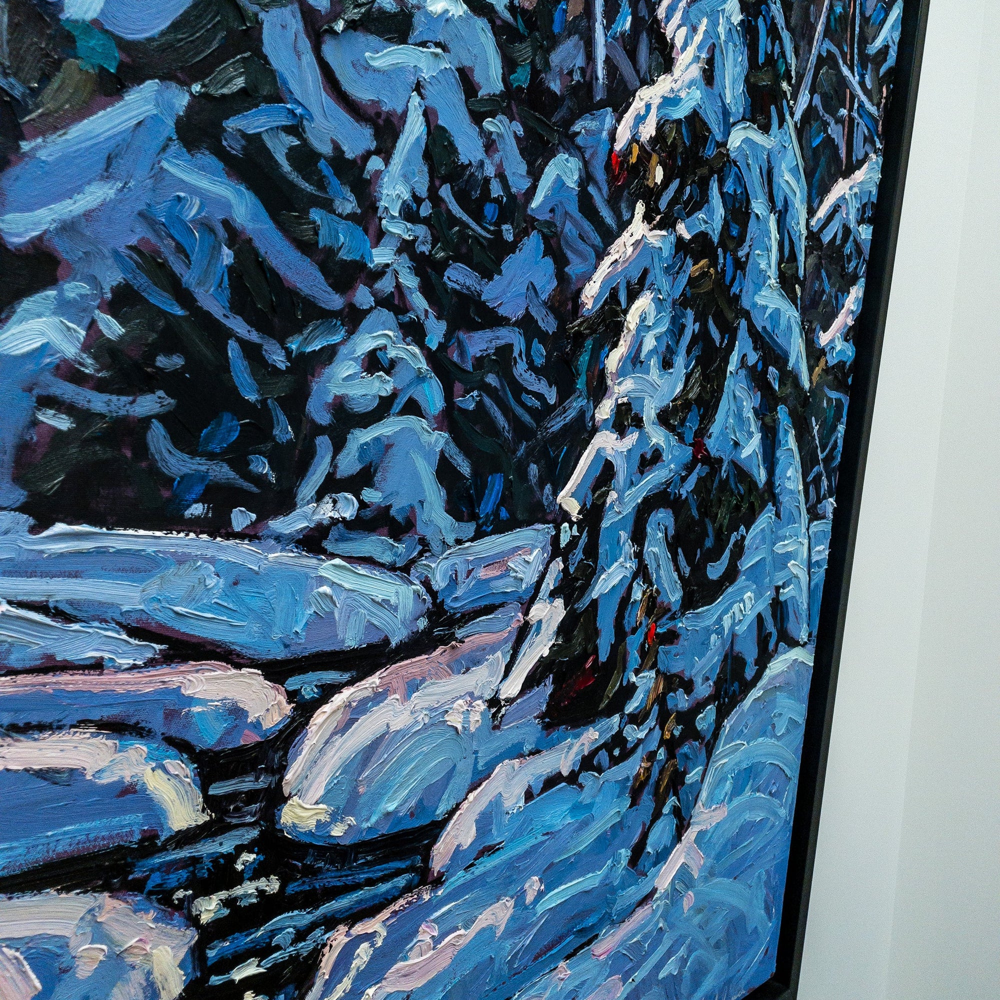 Ryan Sobkovich Evening Glow Through the Forest | 60" x 60" Oil on Canvas