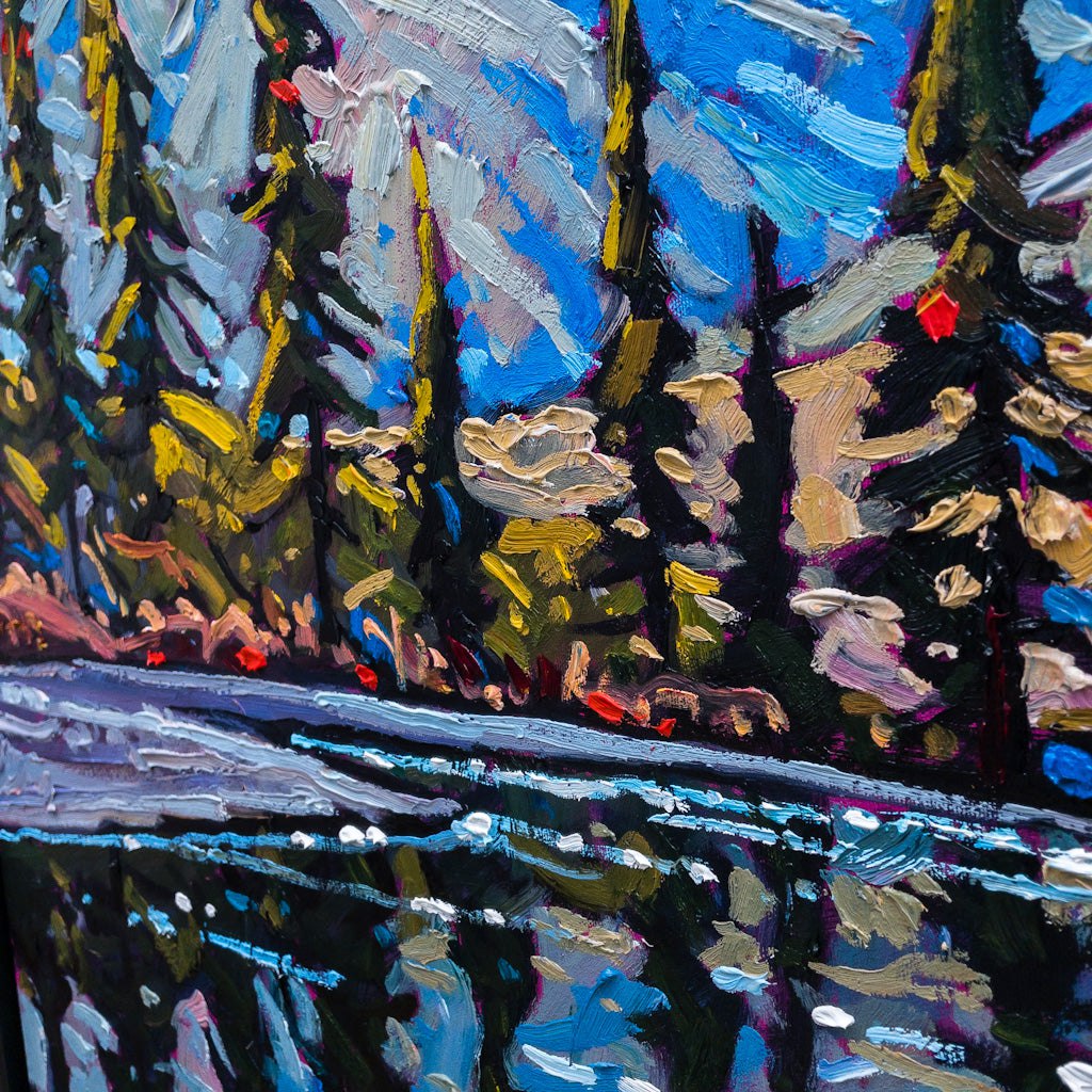 Three Sisters Peaks, Canmore | 30" x 40" Oil on Canvas Ryan Sobkovich
