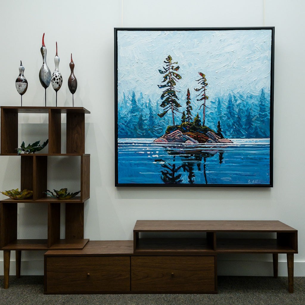 Ryan Sobkovich Tom Thompson Lake at Dawn | 48" x 48" Oil on Canvas