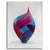 Incalmo Vessel II -  Magenta, Blue, and Purple | 13" x 23.5" Blown Glass Paull Rodrigue