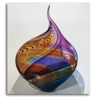 Incalmo Vessel - Purple, Orange, and Blue