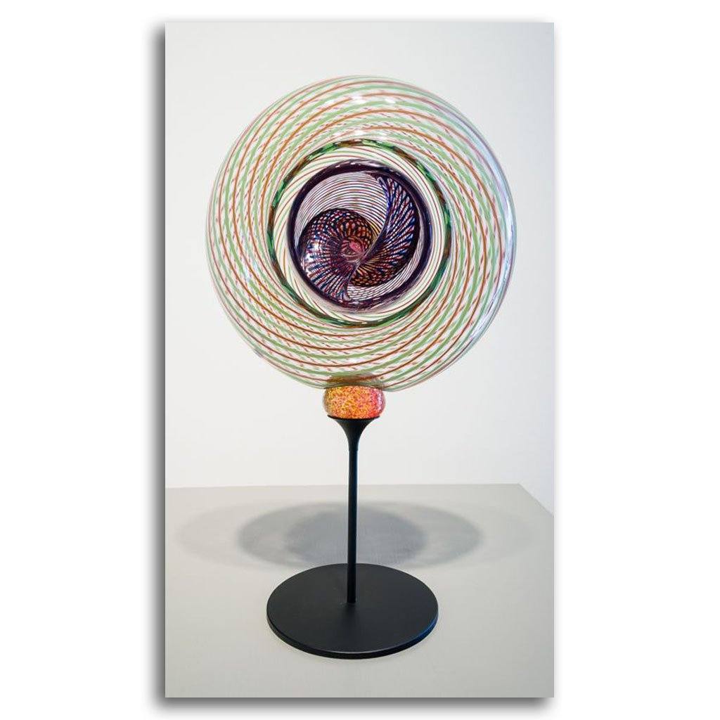 Darren Petersen Involution | 15" x 5" Blown Glass with Forged Metal