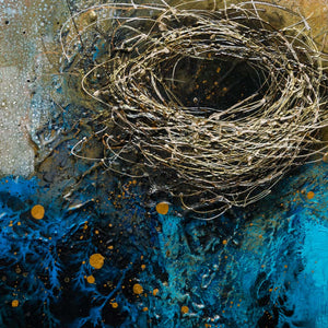 Ariane Dubois L'Attente No.2 | 24" x 24" Mixed Media on canvas