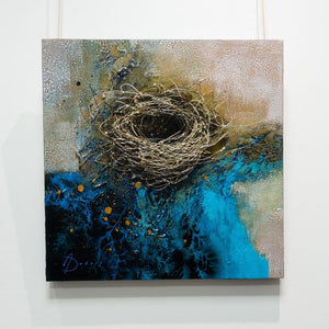 Ariane Dubois L'Attente No.2 | 24" x 24" Mixed Media on canvas