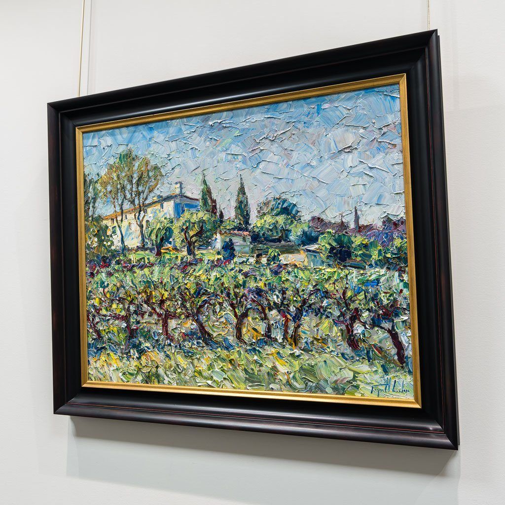 Les Vignes du Domaine Souviou, Provence | 24" x 30" Oil on Canvas Raynald Leclerc