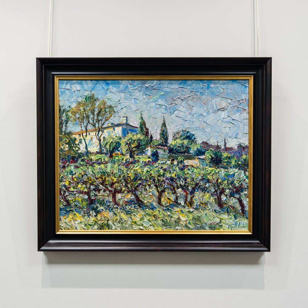 Les Vignes du Domaine Souviou, Provence | 24" x 30" Oil on Canvas Raynald Leclerc