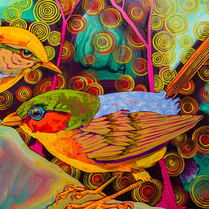 Grant Leier Lots to Catch Up On | 26.5" x 38.5" Acrylic on Canvas