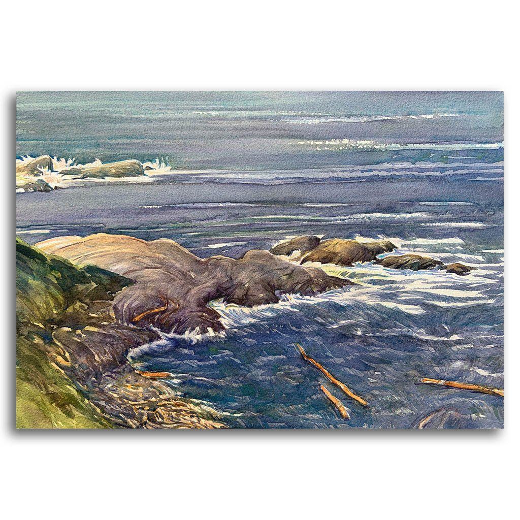 Ken Faulks Macaulay Point Surf | 9&quot; x 13&quot; Watercolour