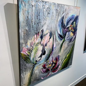 Elka Nowicka Midnight Dance | 48" x 48" Mixed Media on canvas