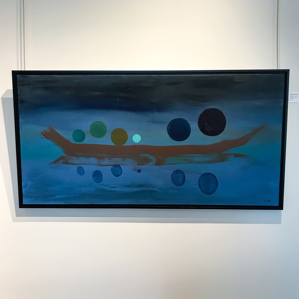 Irene Klar Nightfall on Water | 24" x 48" Acrylic on Canvas