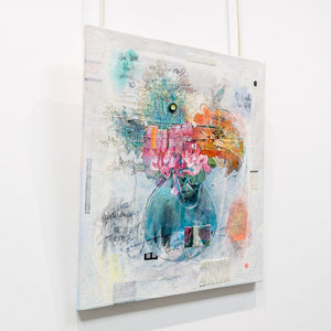 Maryann Hendriks ...O Death in life that turns our men to stone! | 24" x 20" Mixed Media on canvas