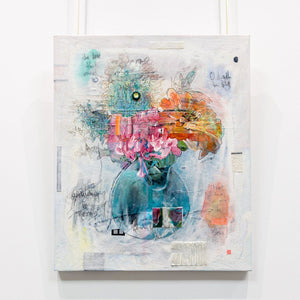 Maryann Hendriks ...O Death in life that turns our men to stone! | 24" x 20" Mixed Media on canvas