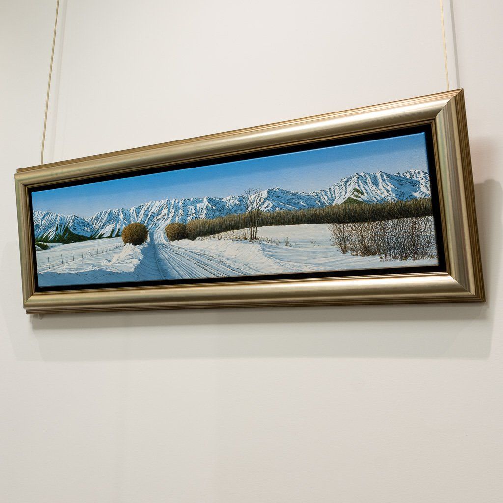 Opening by Canmore |  10" x 40" Acrylic on Canvas W. H. Webb