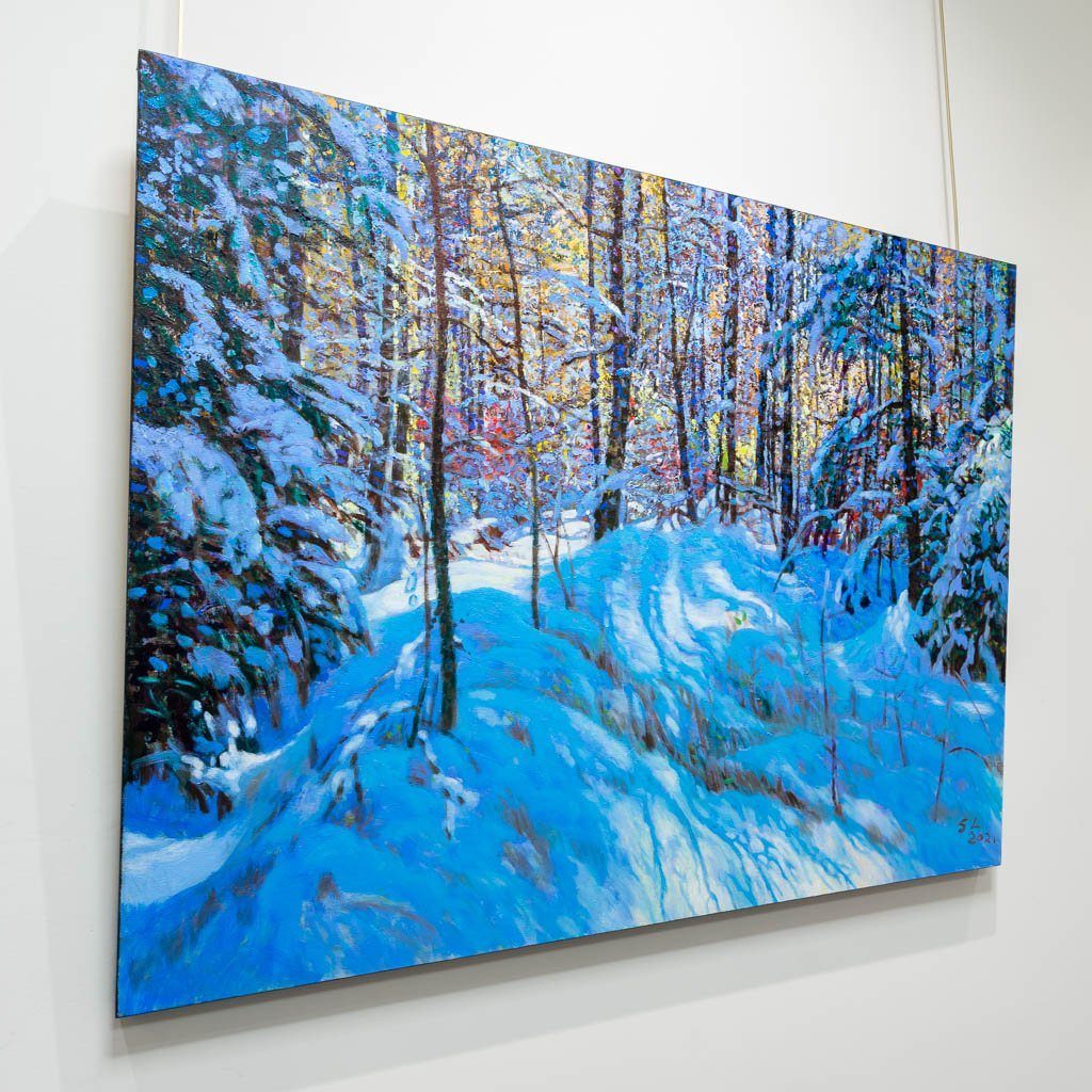 Orangeville Winter #2 | 36" x 48" Acrylic on Canvas Shi Le