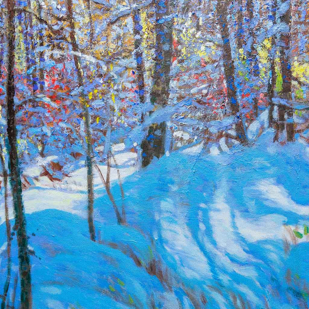 Orangeville Winter #2 | 36" x 48" Acrylic on Canvas Shi Le