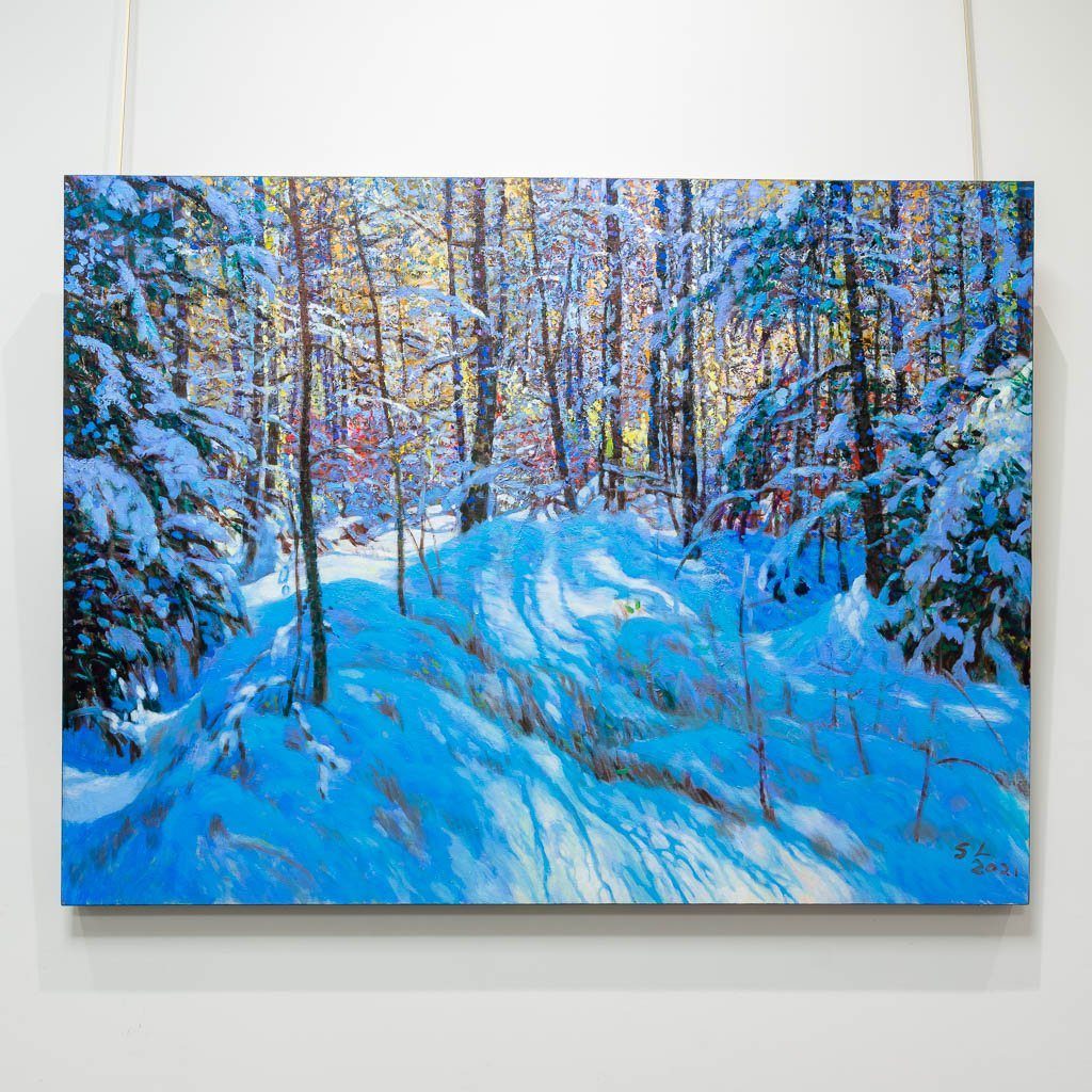 Orangeville Winter #2 | 36" x 48" Acrylic on Canvas Shi Le