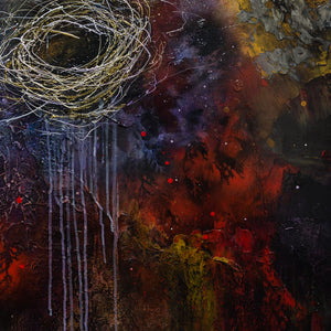 Ariane Dubois Rouge Eternel | 40" x 40" Mixed Media on canvas
