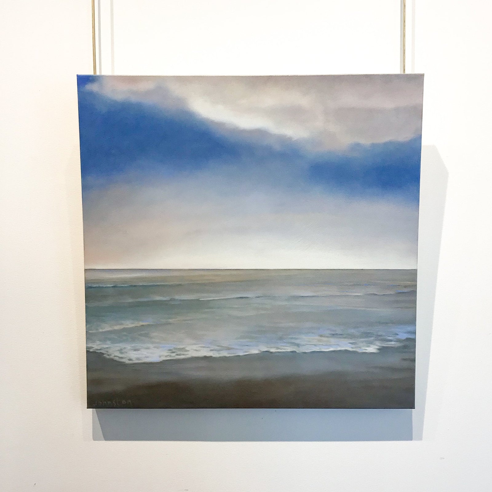 Patricia Johnston Seascape Beach Richter Series | 24" x 24" Oil on Canvas