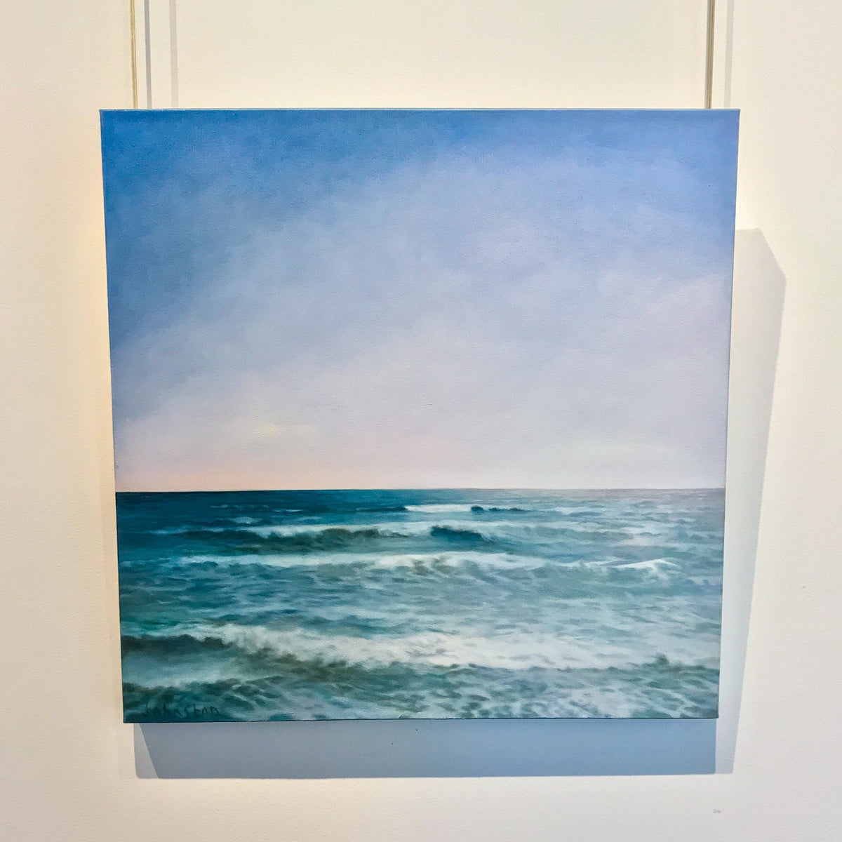 Seascape Wave Richter Series | 24&quot; x 24&quot; Oil on Canvas Patricia Johnston