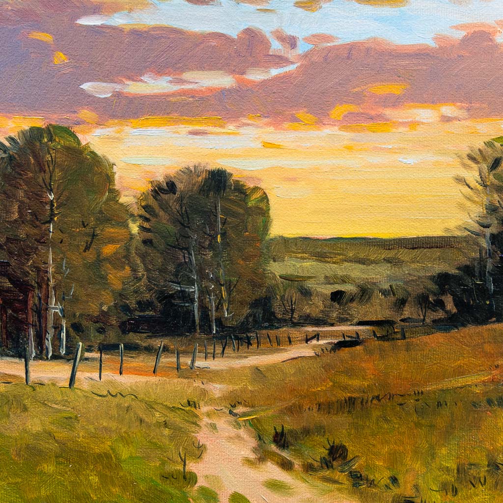 Setting sun | 10" x 10" Oil on Board Peter Shostak