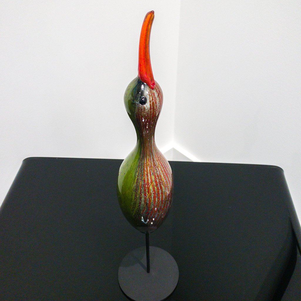 Shoreline Decoy | 17" x 4" x 4" Blown Glass with Forged Metal Darren Petersen