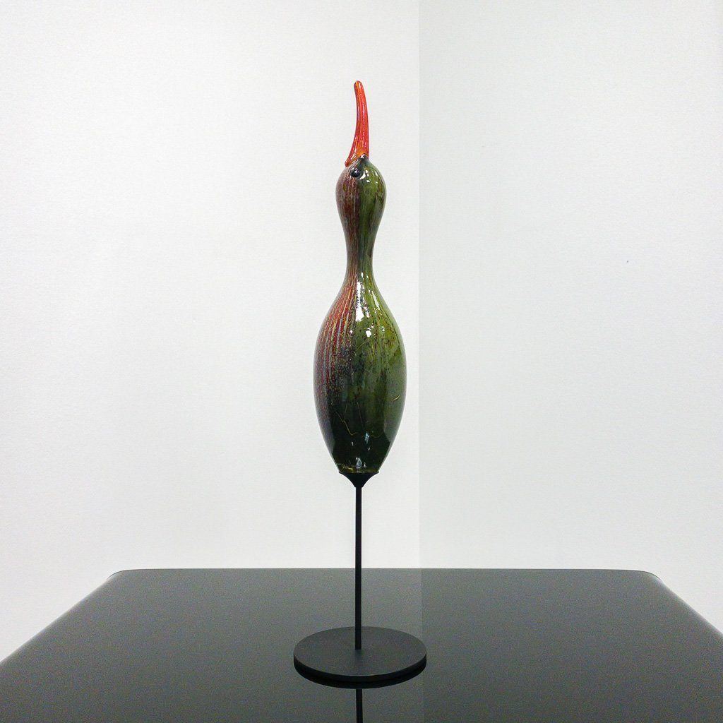 Shoreline Decoy | 17" x 4" x 4" Blown Glass with Forged Metal Darren Petersen