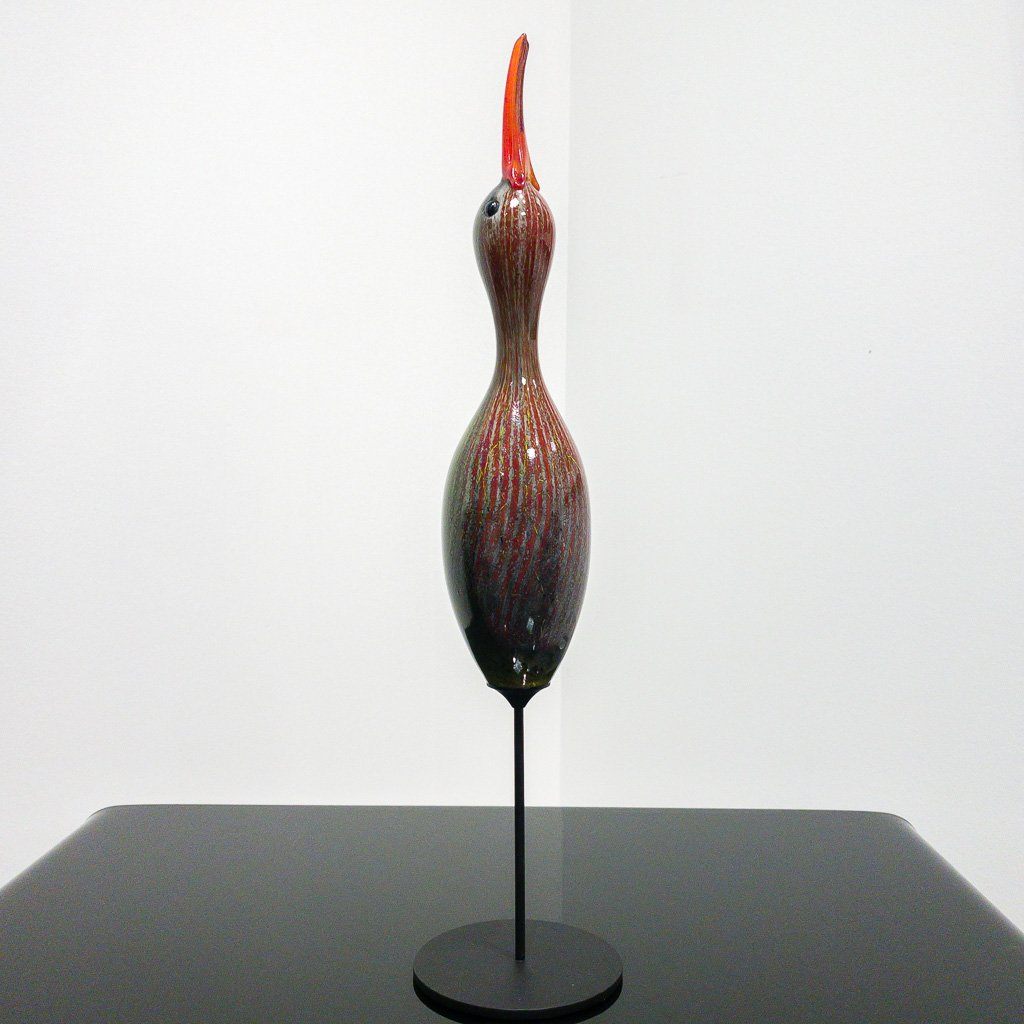 Shoreline Decoy | 17" x 4" x 4" Blown Glass with Forged Metal Darren Petersen