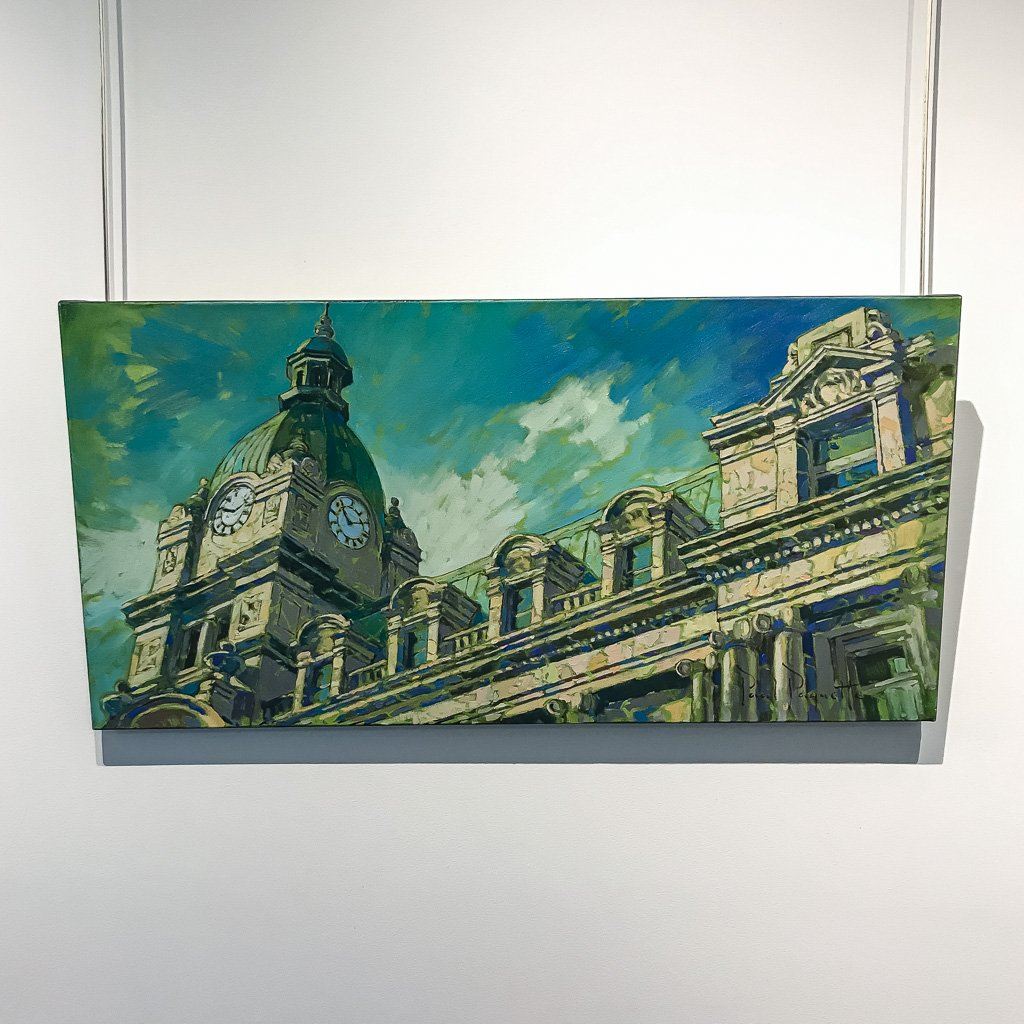 Paul Paquette Sinclair Centre | 18" x 36" Oil on Canvas