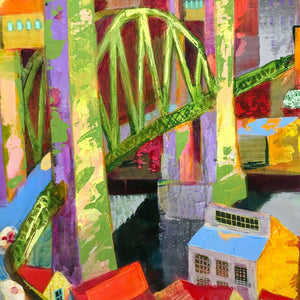Paul Jorgensen Spanning the Creek | 40" x 40" Acrylic on Canvas