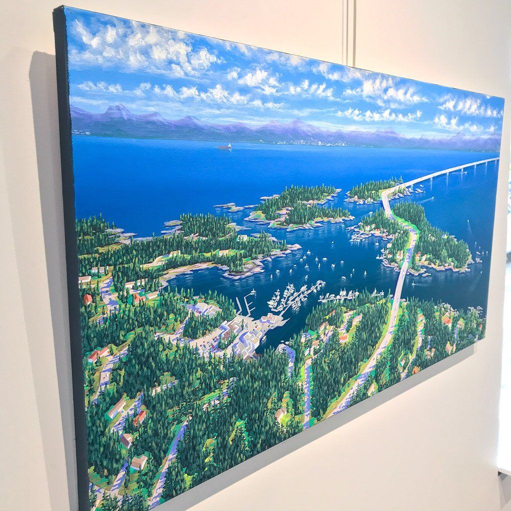 Strait Across (Silva Bay) | 27.5" x 52" Oil on Canvas John Ogilvy