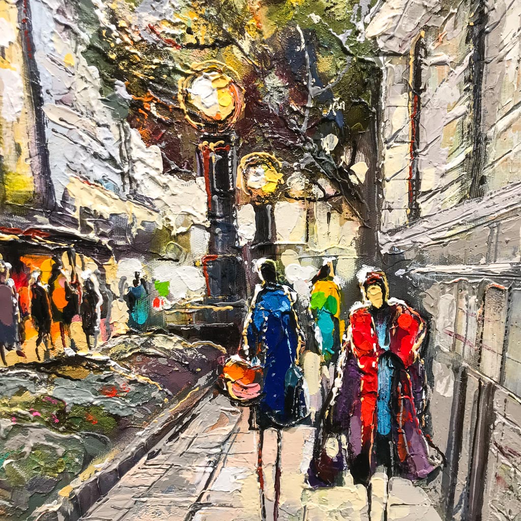 Irene Gendelman Strolling NYC | 36" x 24" Acrylic on Canvas